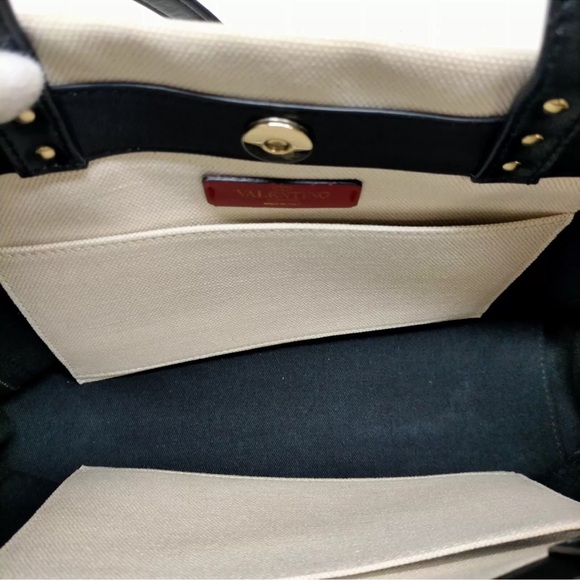 Valentino VLTN Print Canvas Tote - Picture 11 of 13